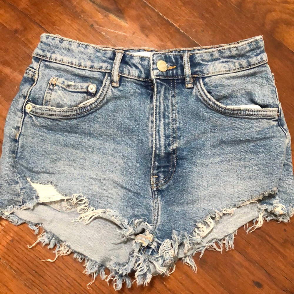 Zara Hi Rise Denim Shorts